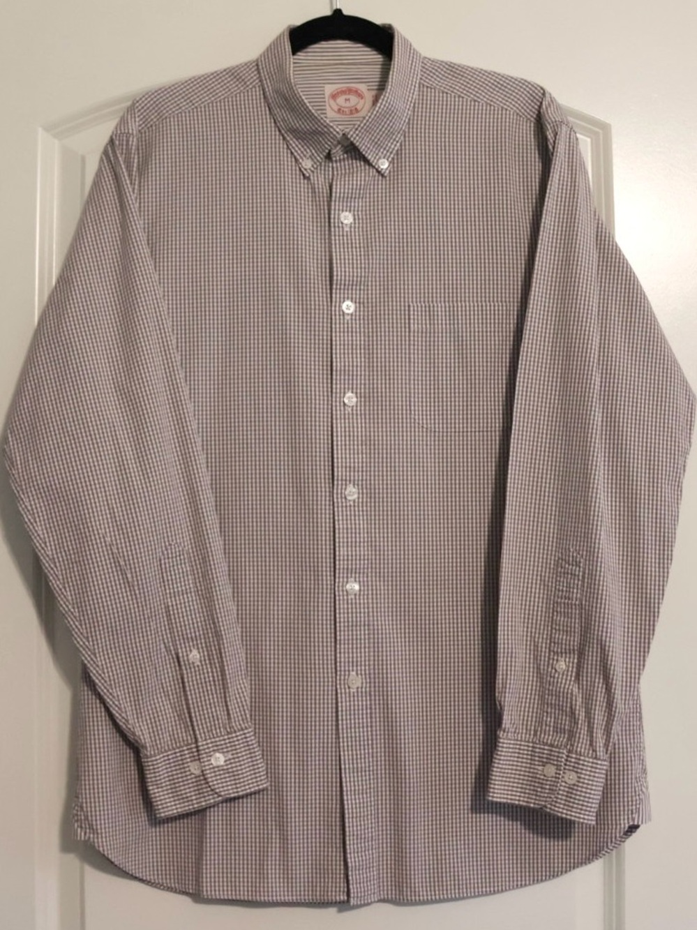 Brooks Brothers Oversized Gingham Button Down Shirt | Quiet Luxury Cotton Medium